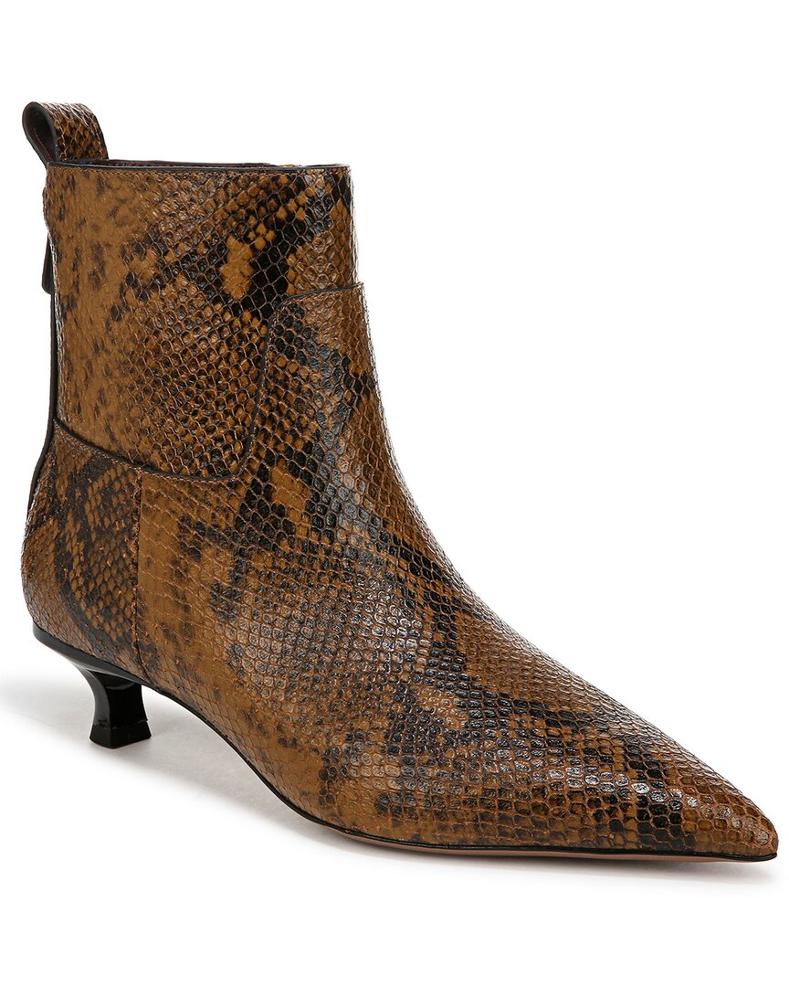 Franco Sarto Mala Leather Bootie In Brown