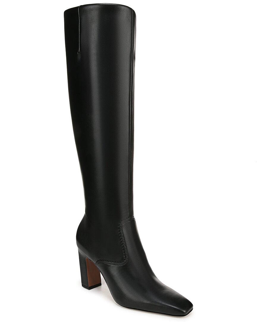 Franco Sarto Womens Jonie Square Toe Zip Tall Boots Regular Wide Calf In Black