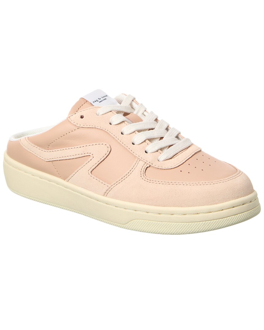 Rag & Bone Retro Court Leather Mule Sneaker In Pink