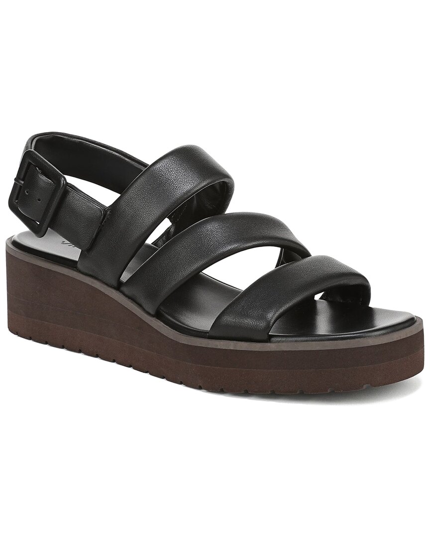 VINCE VINCE SKYLAR LEATHER WEDGE SANDAL