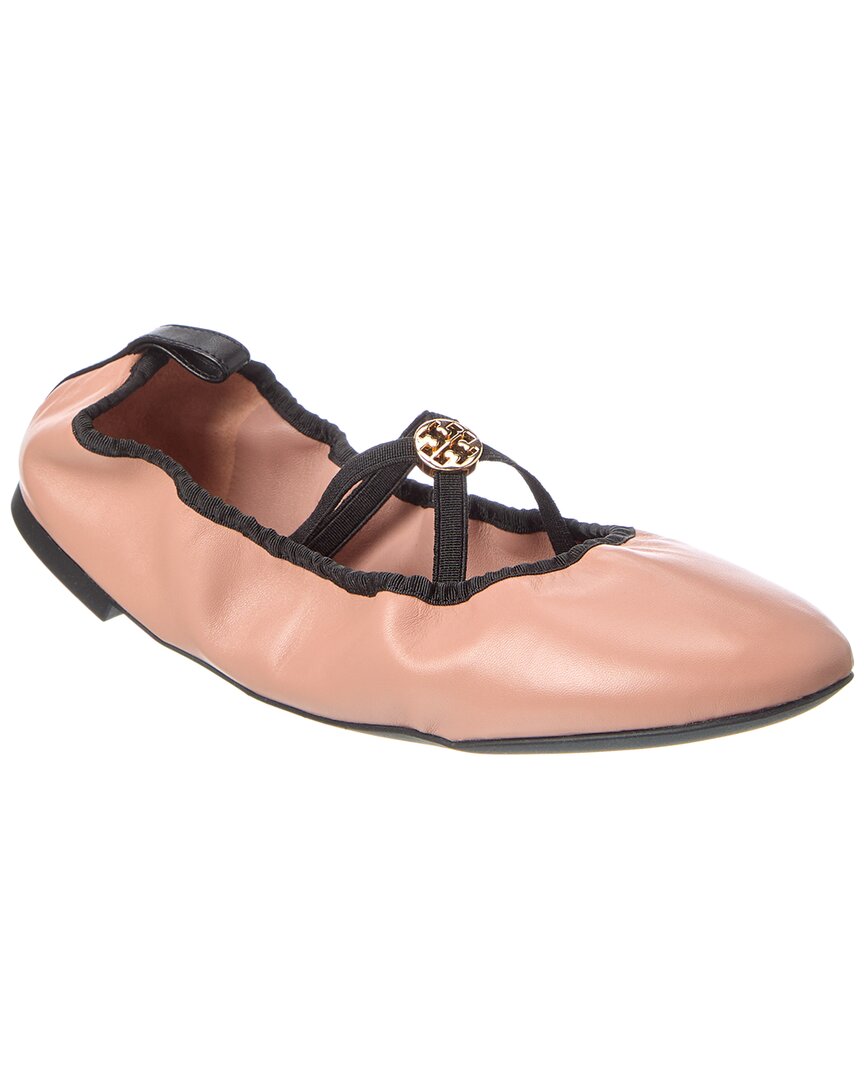 TORY BURCH TORY BURCH SOFT SCRUNCH LEATHER BALLET FLAT