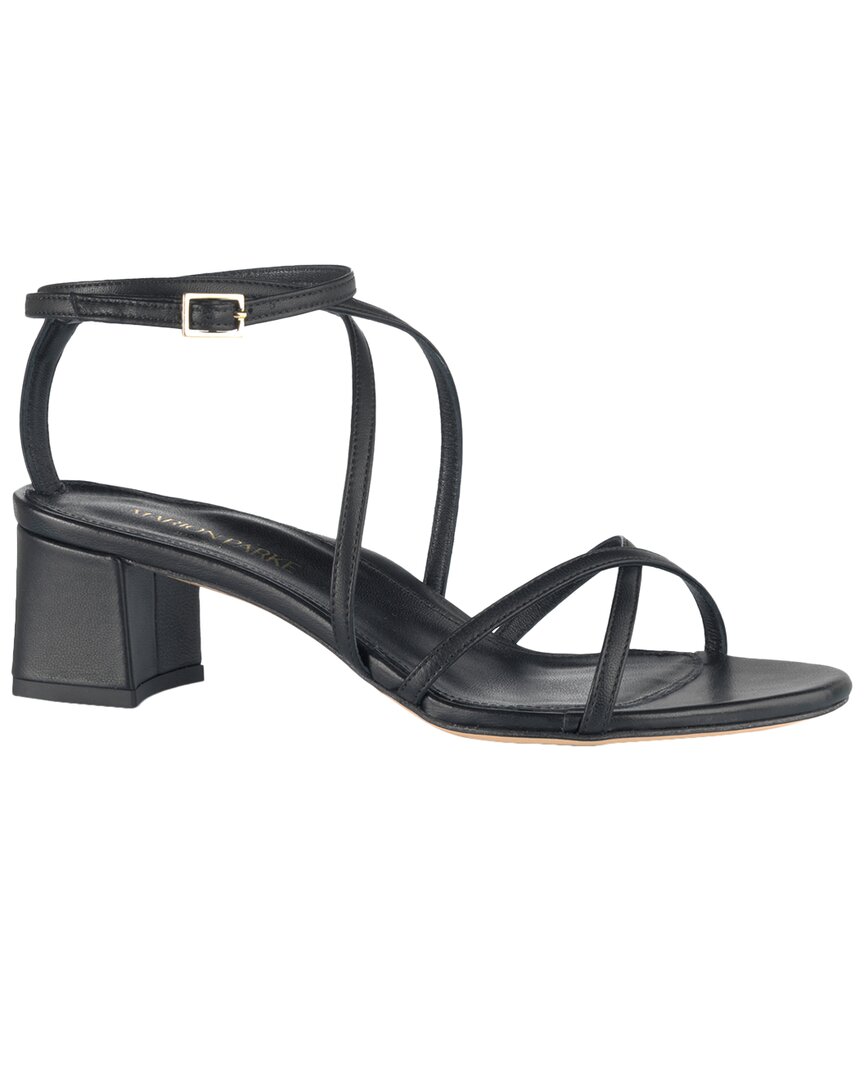 Marion Parke Raina Leather Strappy Block-heel Sandals