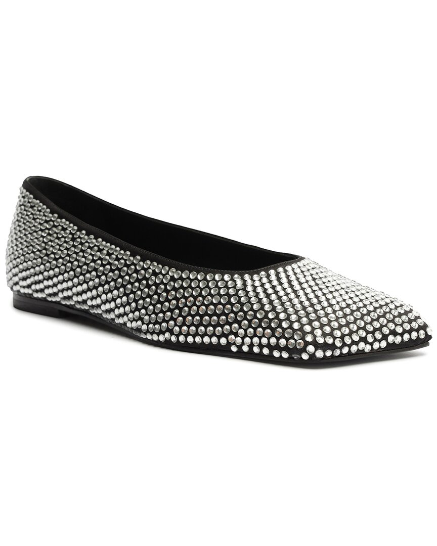 Schutz Jaycie Satin Flat In Metallic