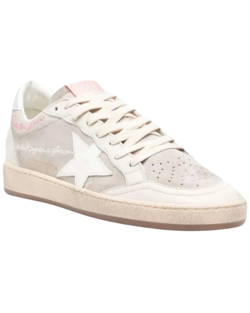 Golden Goose Ballstar Suede Upper Leather Toe Star And Spur Laminated Heel Shoes