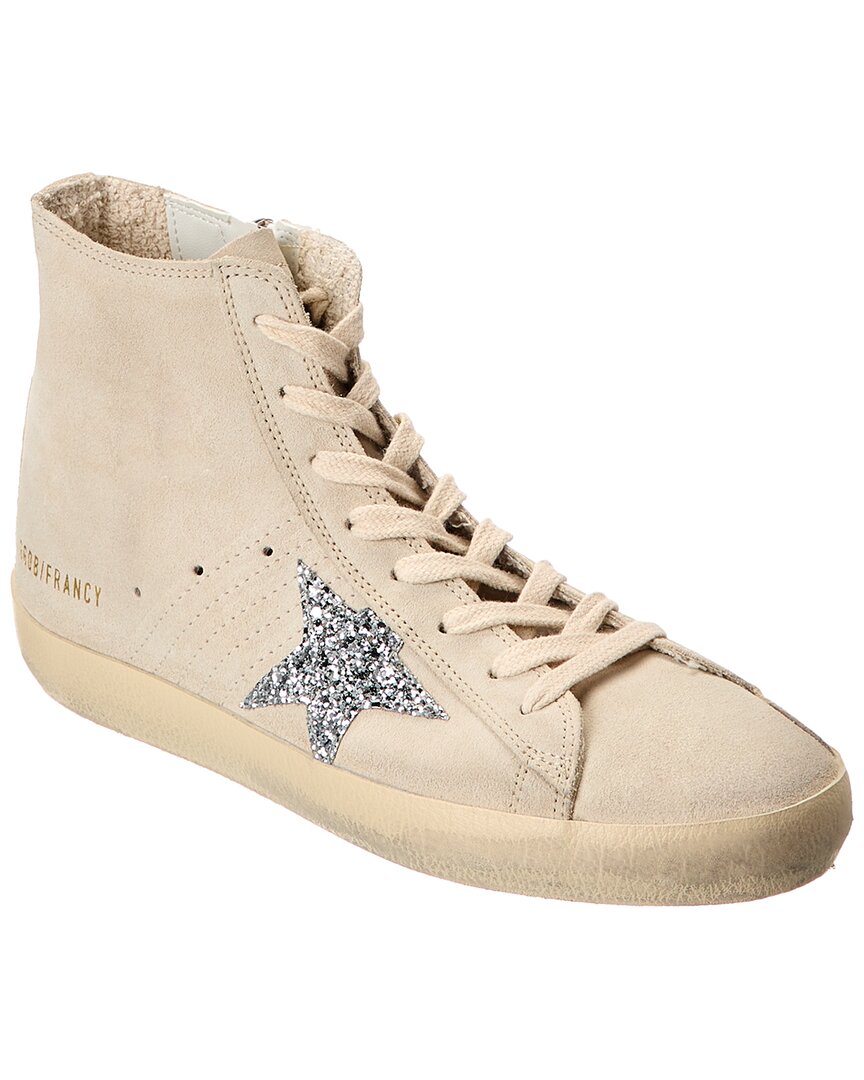 Golden Goose Francy Suede High-top Sneaker In Silver