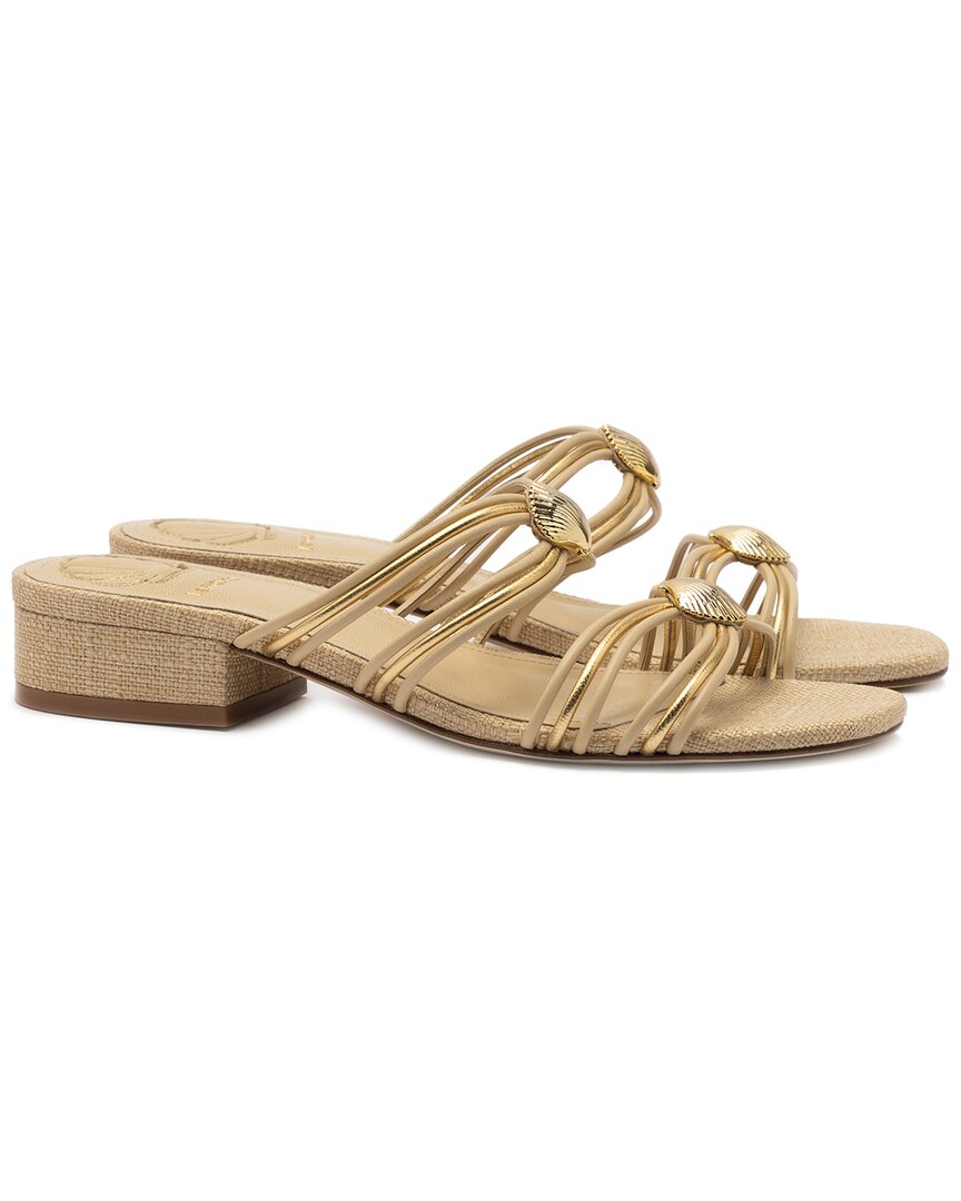 Larroude Larroudé Shelly Leather Mule In Neutral