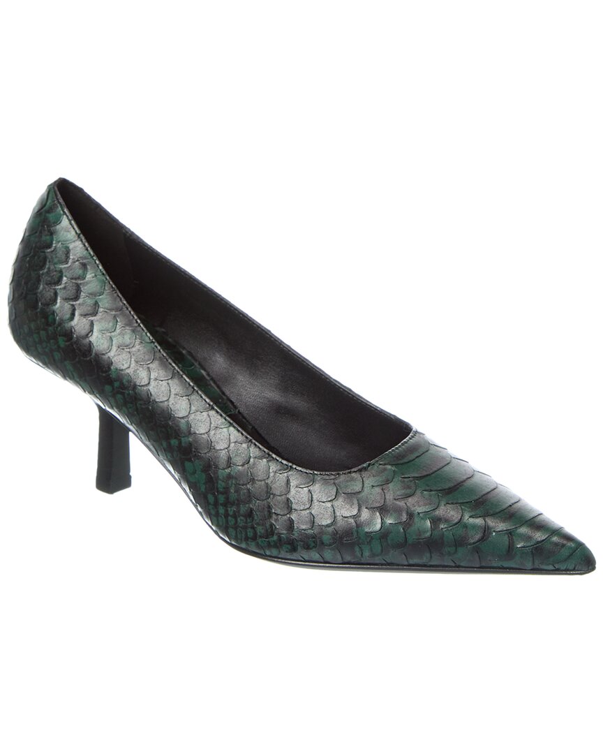 MICHAEL KORS MICHAEL KORS FRANKIE RUNWAY PYTHON-EMBOSSED LEATHER PUMP