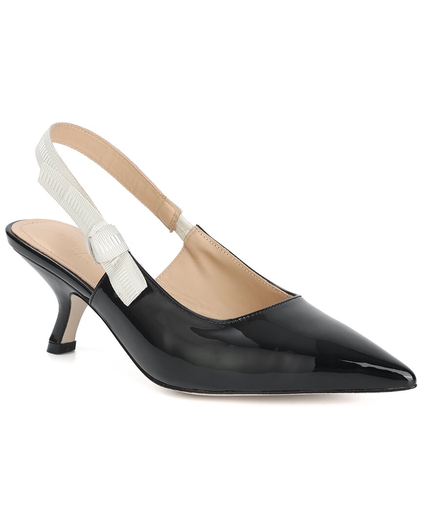 Tiffany & Fred Paris Patent Slingback Kitten Heel Pump