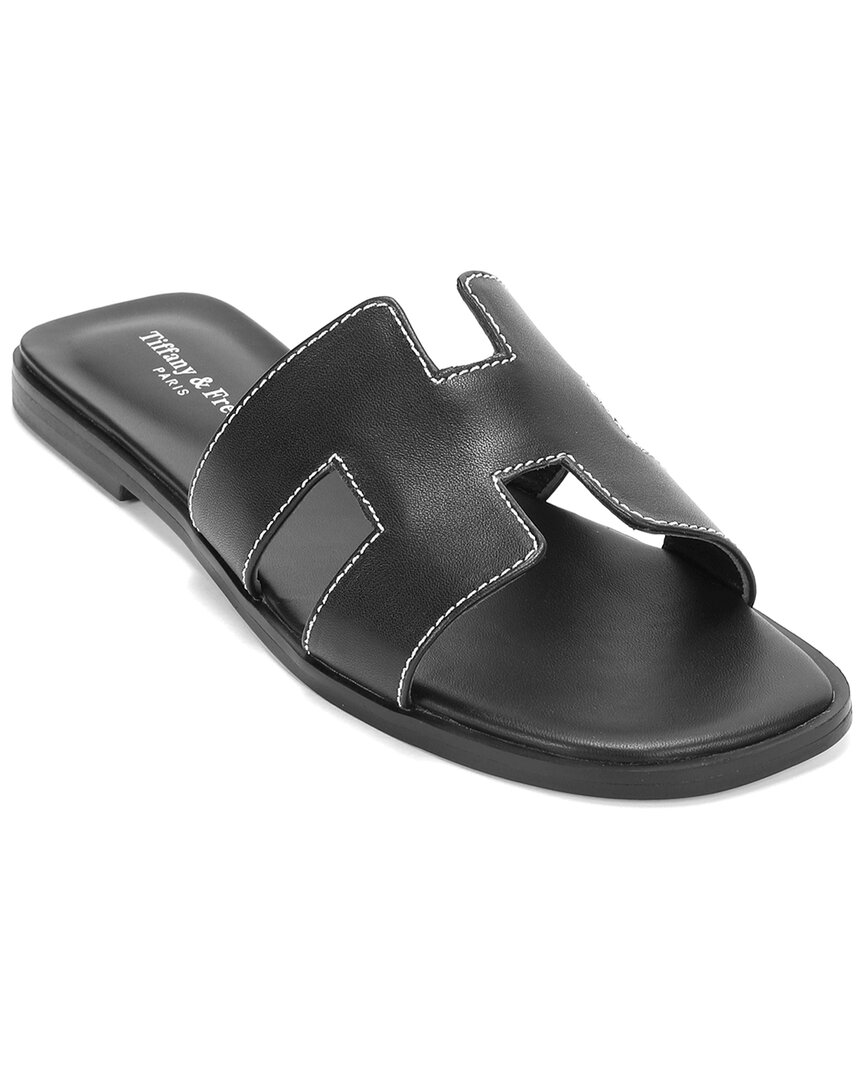 Tiffany & Fred Paris Cutout Leather Slide
