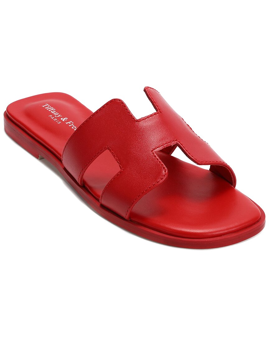 Tiffany & Fred Paris Cutout Leather Slide
