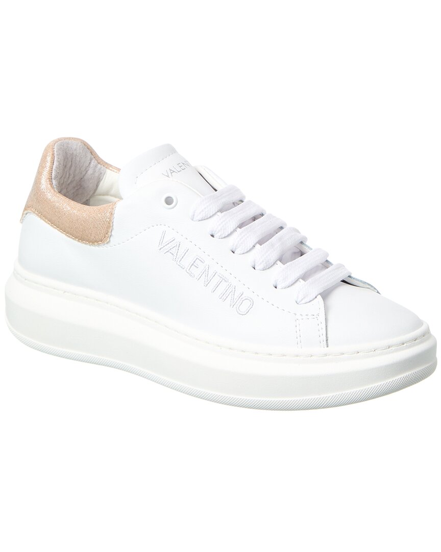 Valentino By Mario Valentino Fresia Moon Leather Sneaker In White