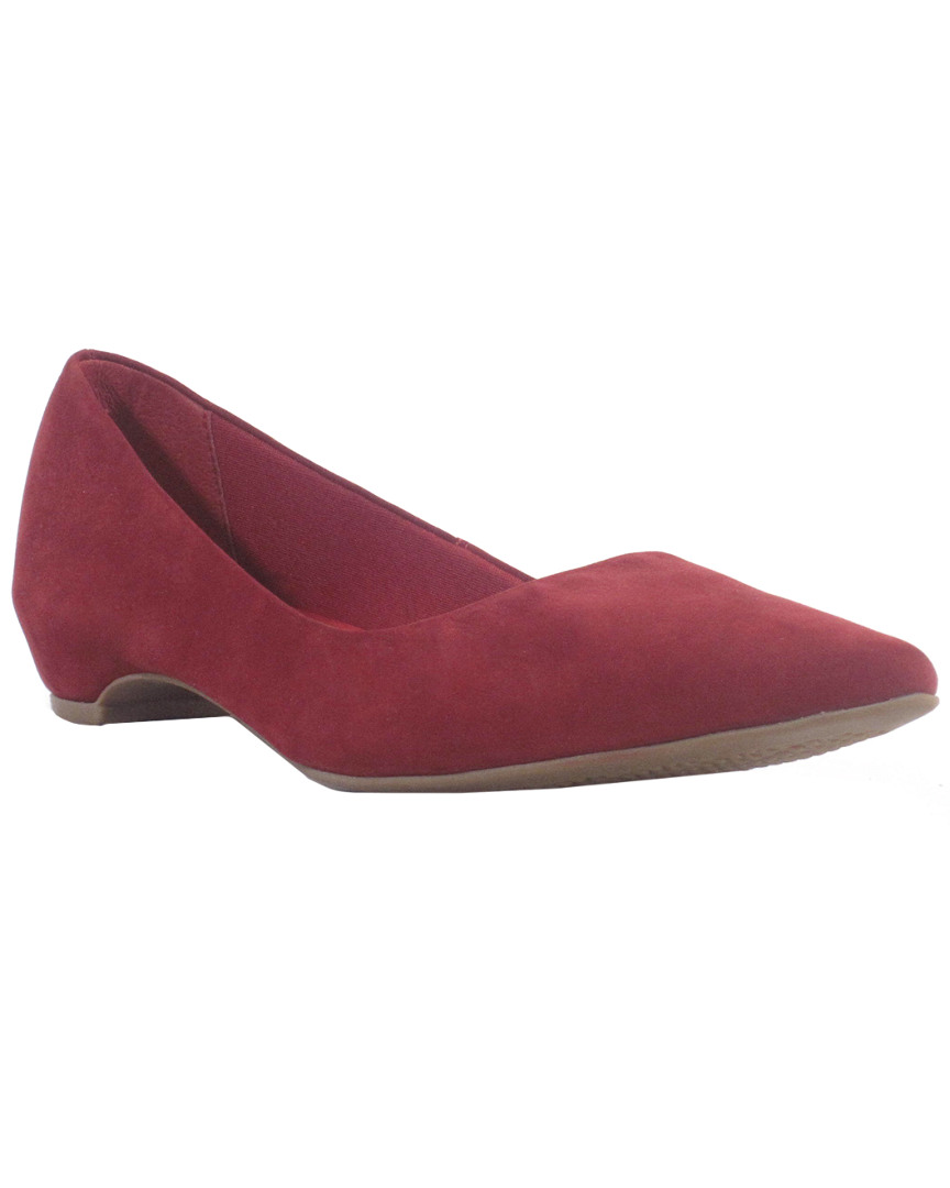 Chelsea Crew Miriam Leather Flat In Red