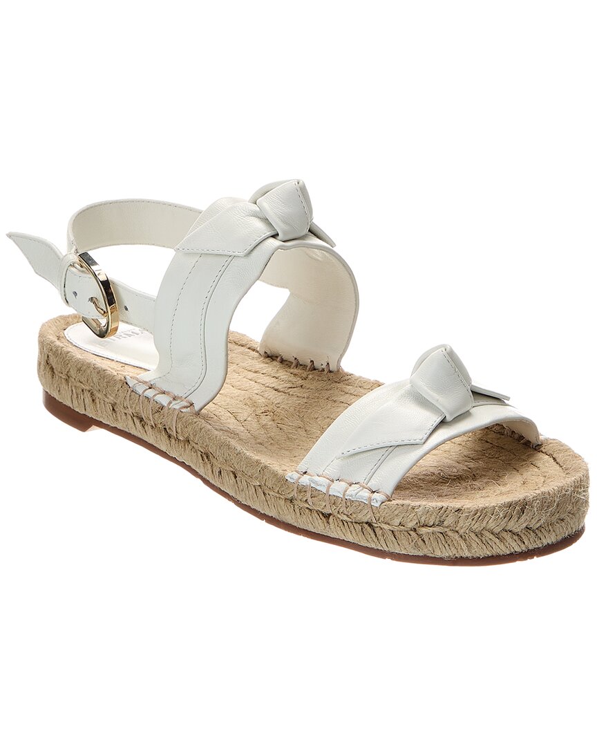Alexandre Birman Clarita Leather Espadrille Sandal In White