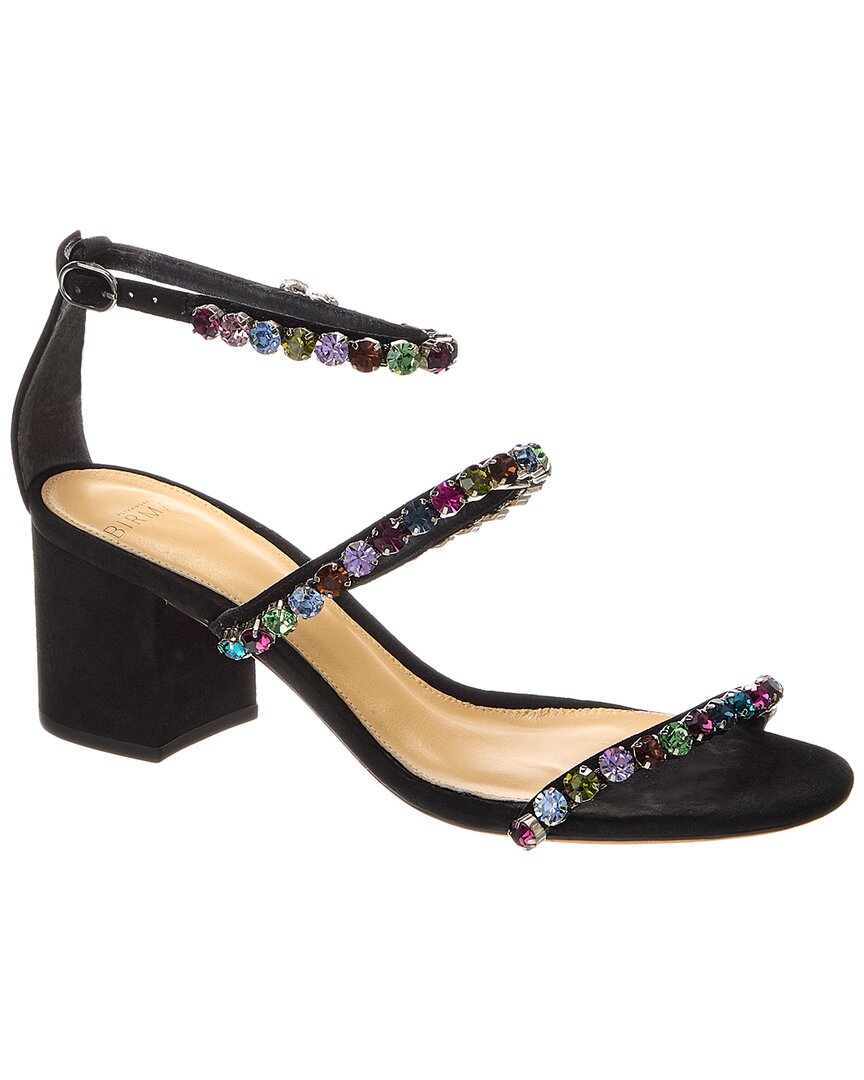 Alexandre Birman Alexa Crystals 60 Suede Sandal In Black