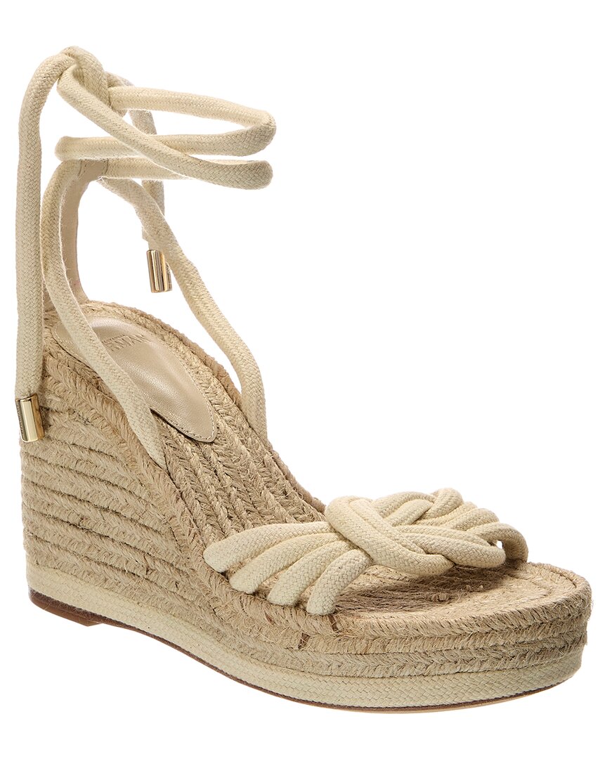 Alexandre Birman Vicky Rope Wedge Sandal In White
