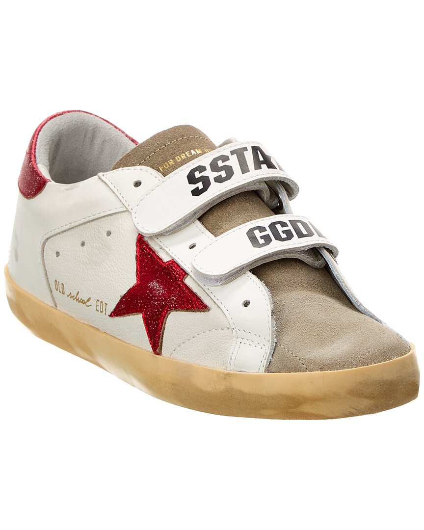 Pre-owned Golden Goose Old School Leather & Suede Sneaker Women's In White