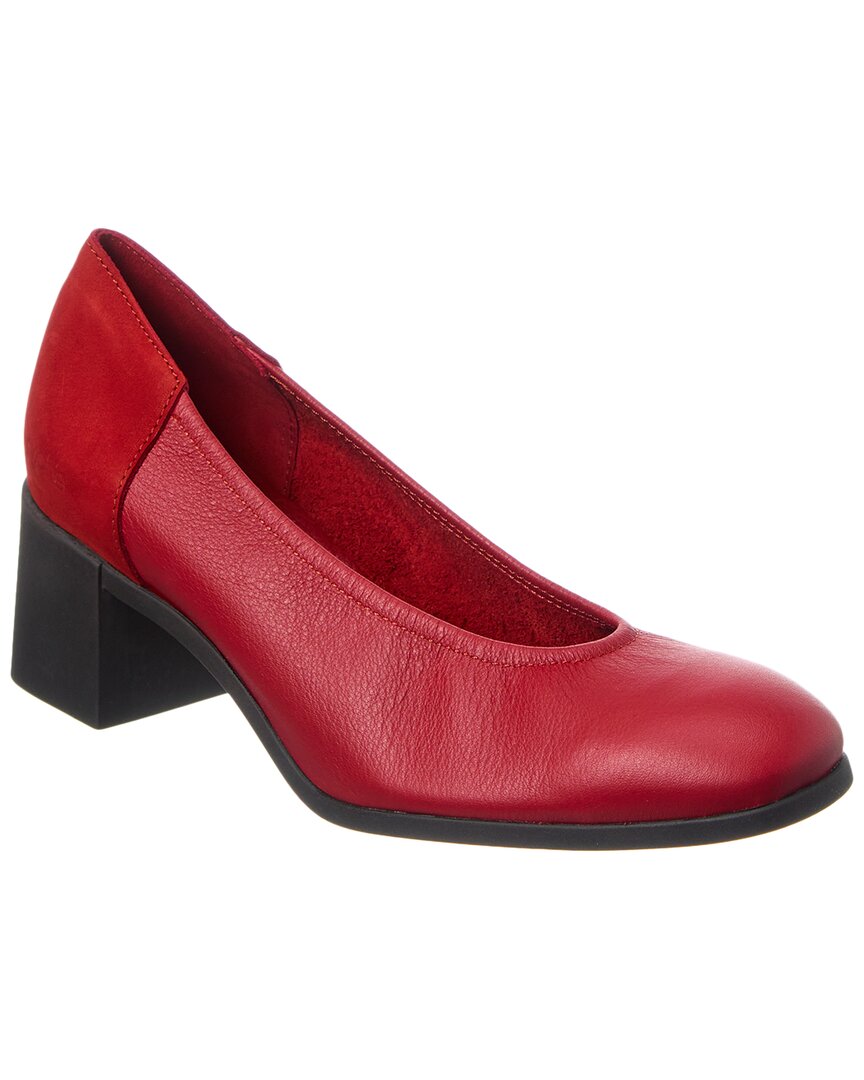 Arche Teobao Leather & Suede Pump In Red