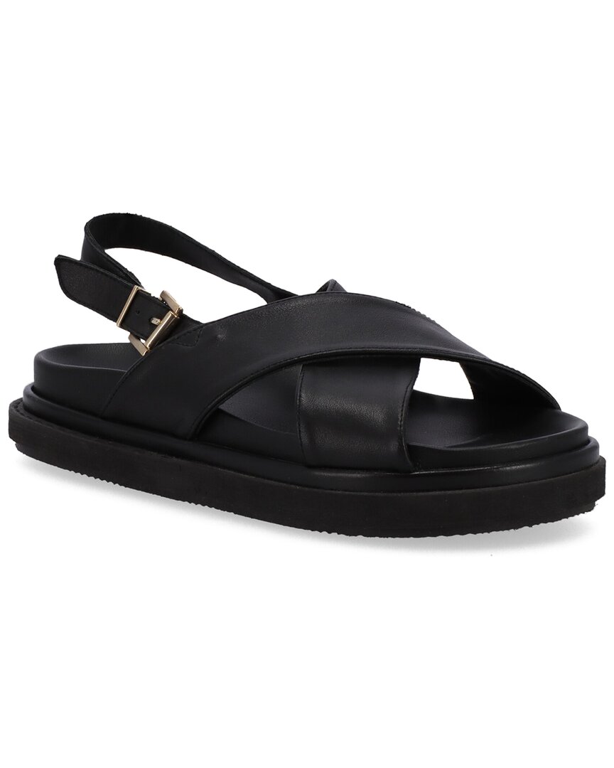 Alohas Marshmallow Leather Sandal In Black