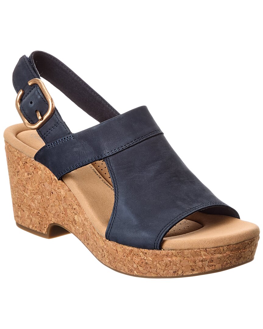Clarks Giselle Rose Leather Heeled Sandal