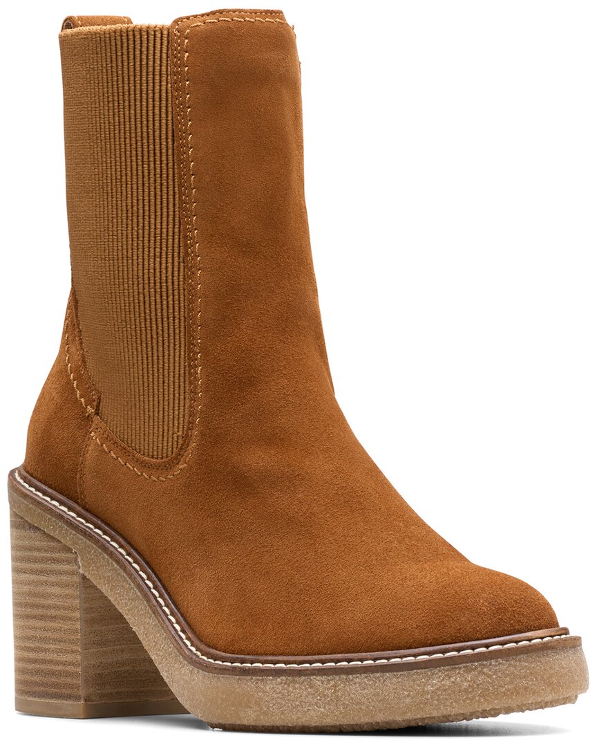 Clarks Cassiano Top Suede Chelsea Boot In Brown