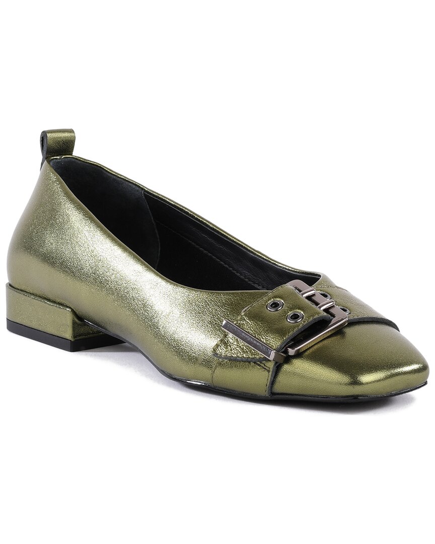 Seychelles Cambridge Leather Flat In Green