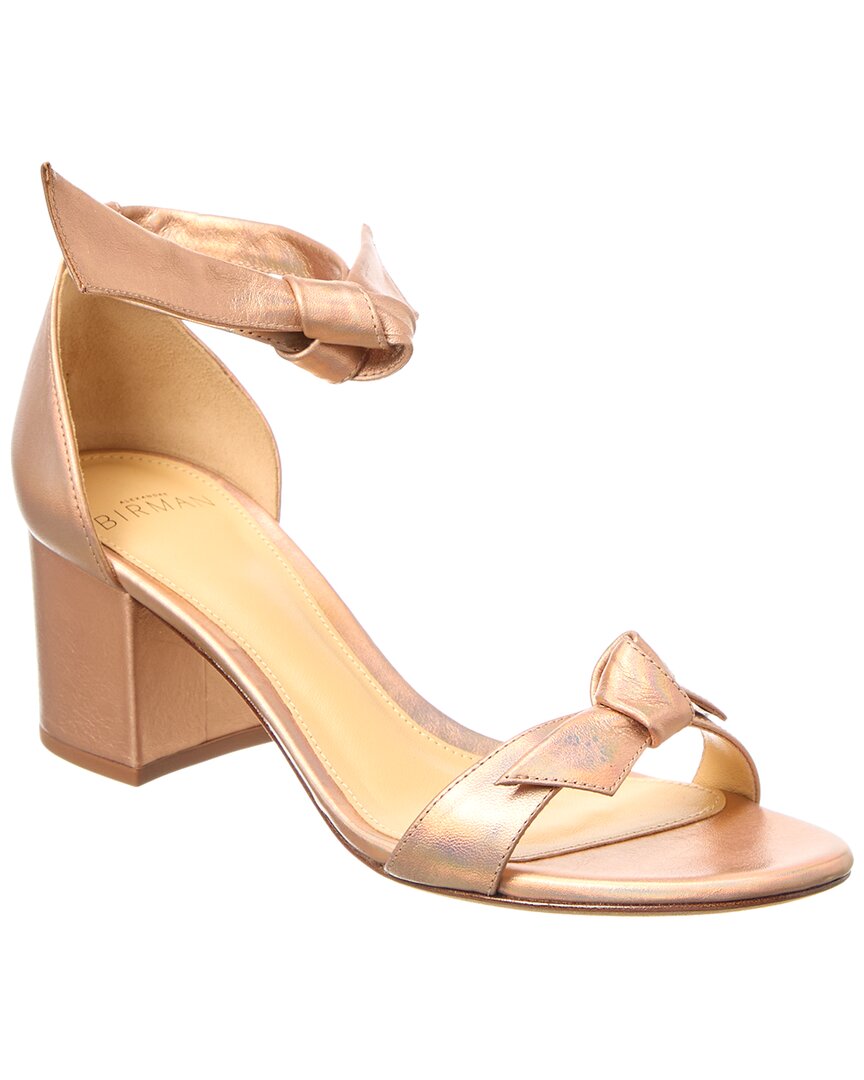 Alexandre Birman Clarita Block 60 Leather Sandal In Nude