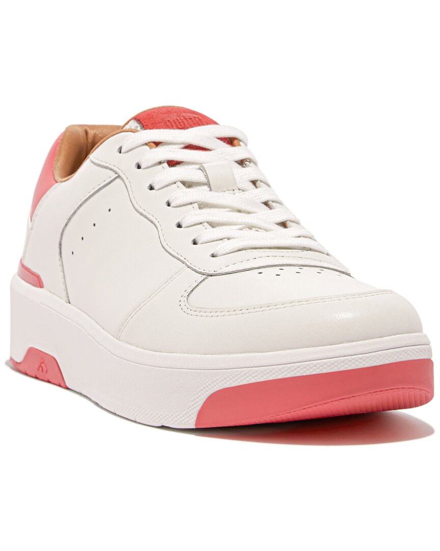 Fitflop Rally Leather Sneaker In Pink