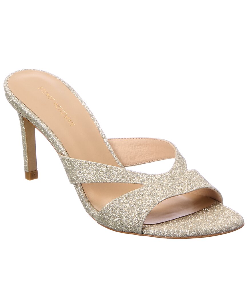 STUART WEITZMAN MARIPOSA 80 GLITTER SLIDE SANDAL