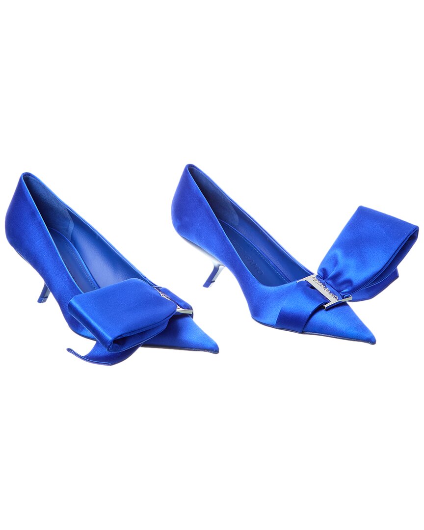 Ferragamo Erica Satin Pump (authentic ) In Blue