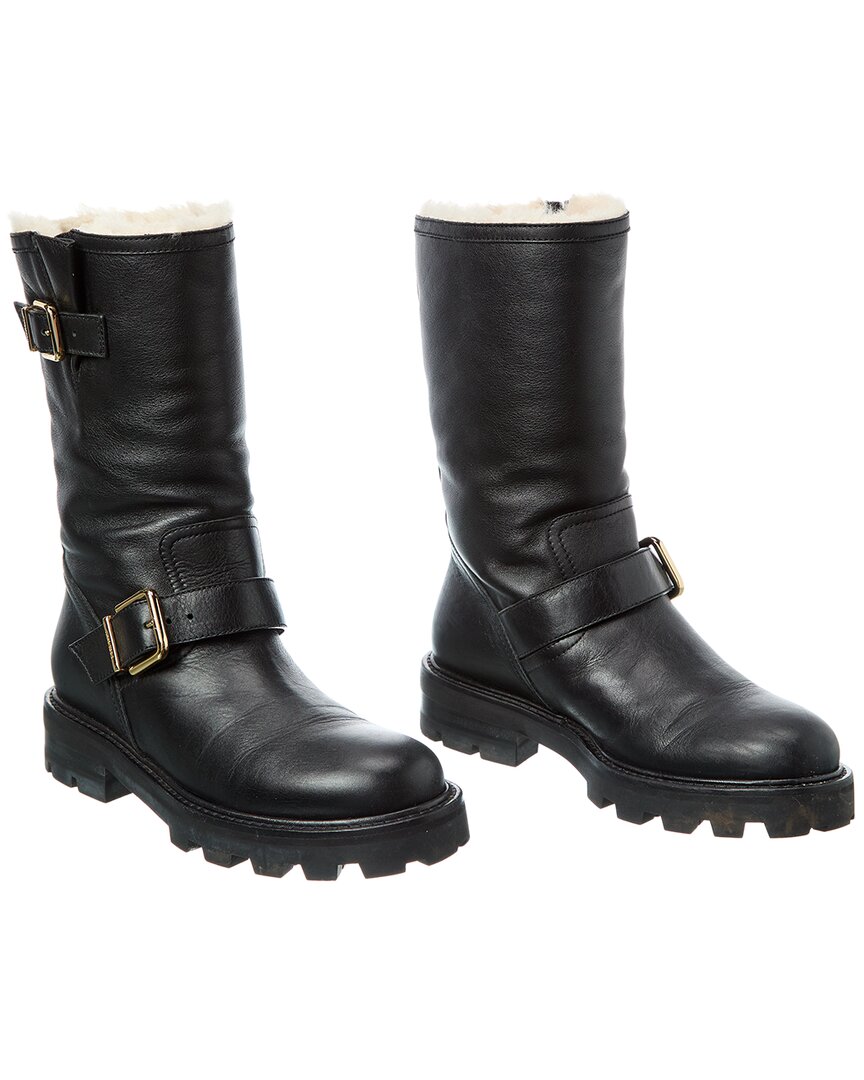 Jimmy Choo Biker Ii Leather Boot (authentic Pre-loved)