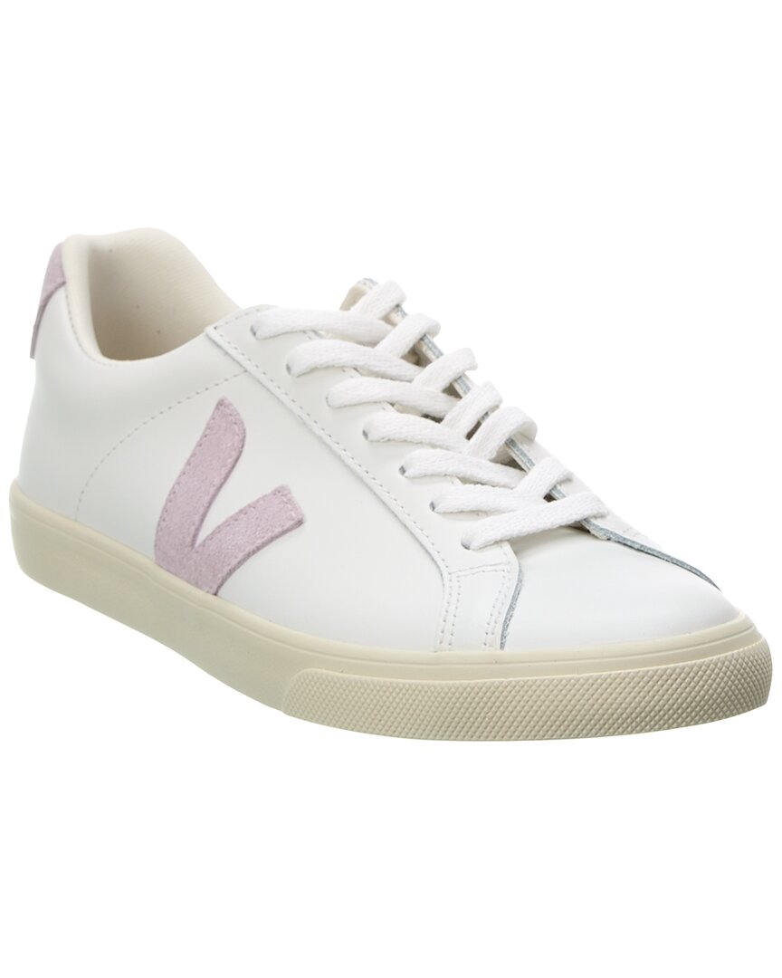 Veja Recife Logo Leather Sneaker In White