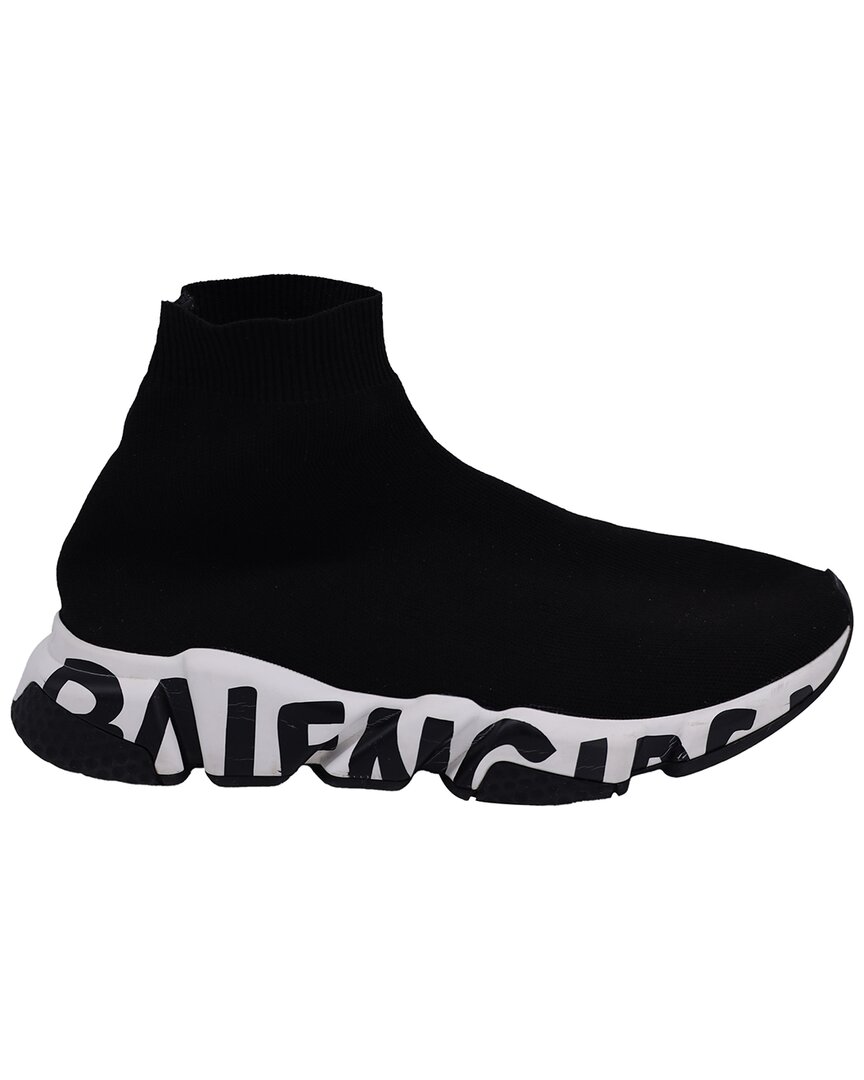 Balenciaga Speed Graffiti Trainer In Black Polyest