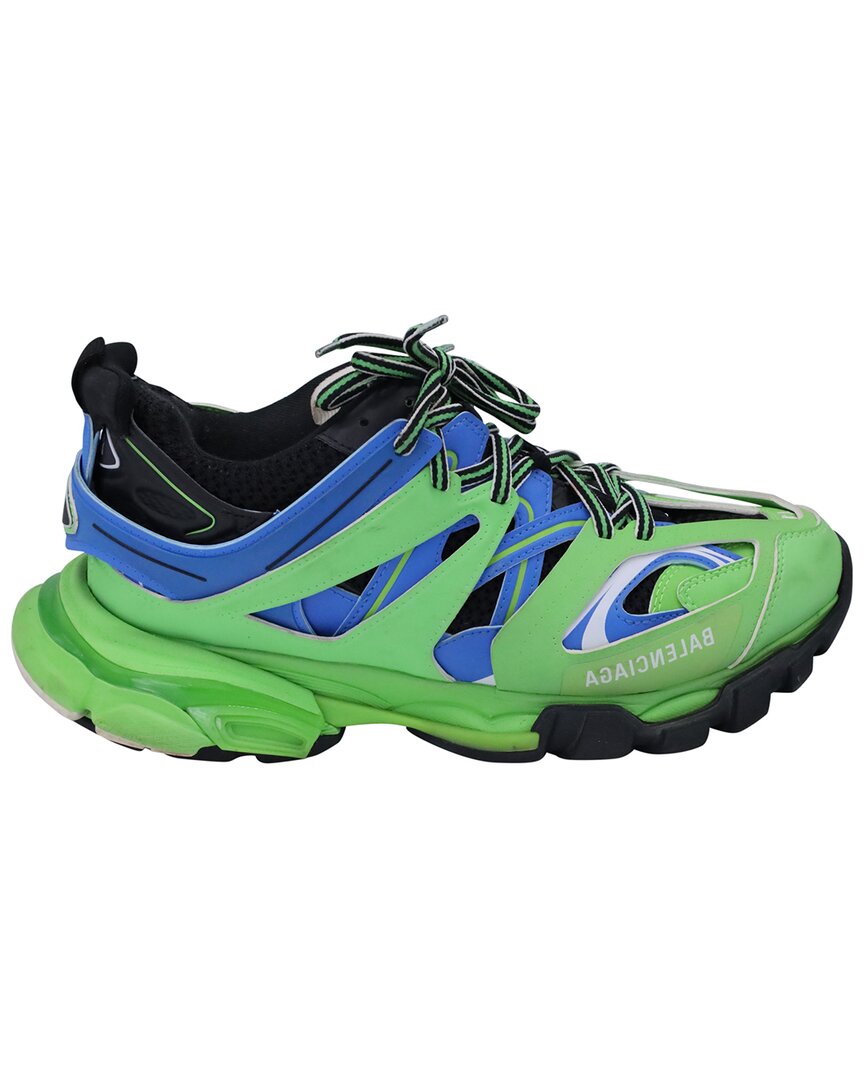 Balenciaga Track Sneakers In Green Polyurethane