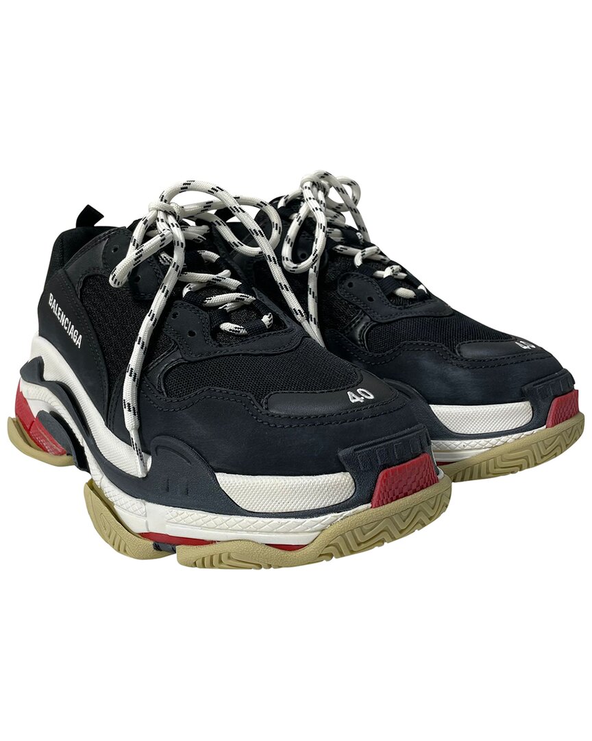 Balenciaga Triple S Sneakers In Black Polyester