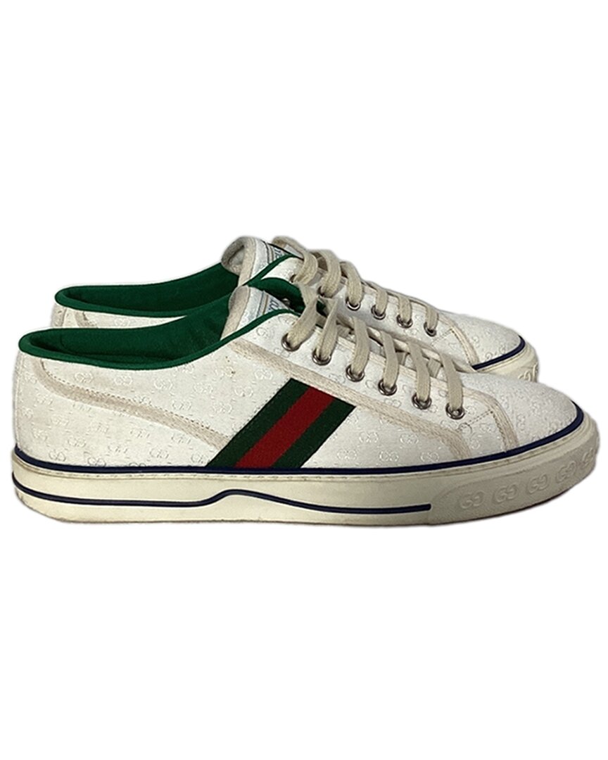 Gucci Tennis 1977 Mini Gg Sneakers In White Canvas