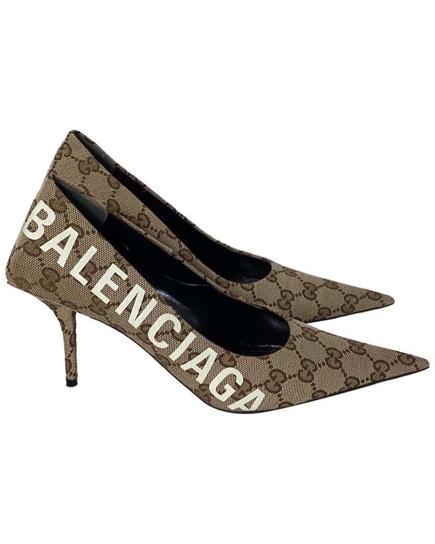 Balenciaga X Gucci Gg Monogram Square Knife 80mm P
