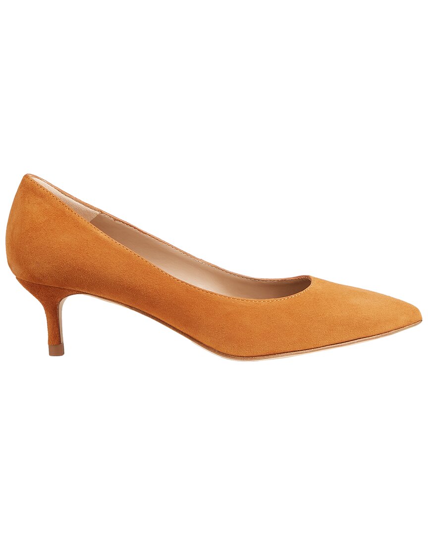Lk Bennett Womens Ora-coral Audrey Pointed-toe Suede-leather Courts In Brown