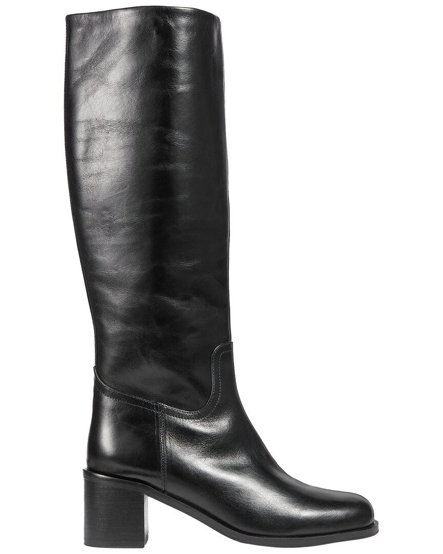 Lk Bennett L.k.bennett Claude Leather Knee Boot In Black