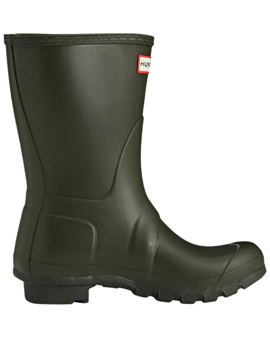 Hunter Original Short Rubber Rain Boots In Green