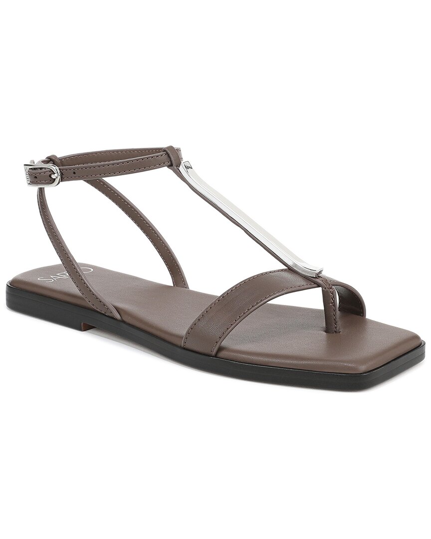 Franco Sarto Logan Leather Thong In Brown