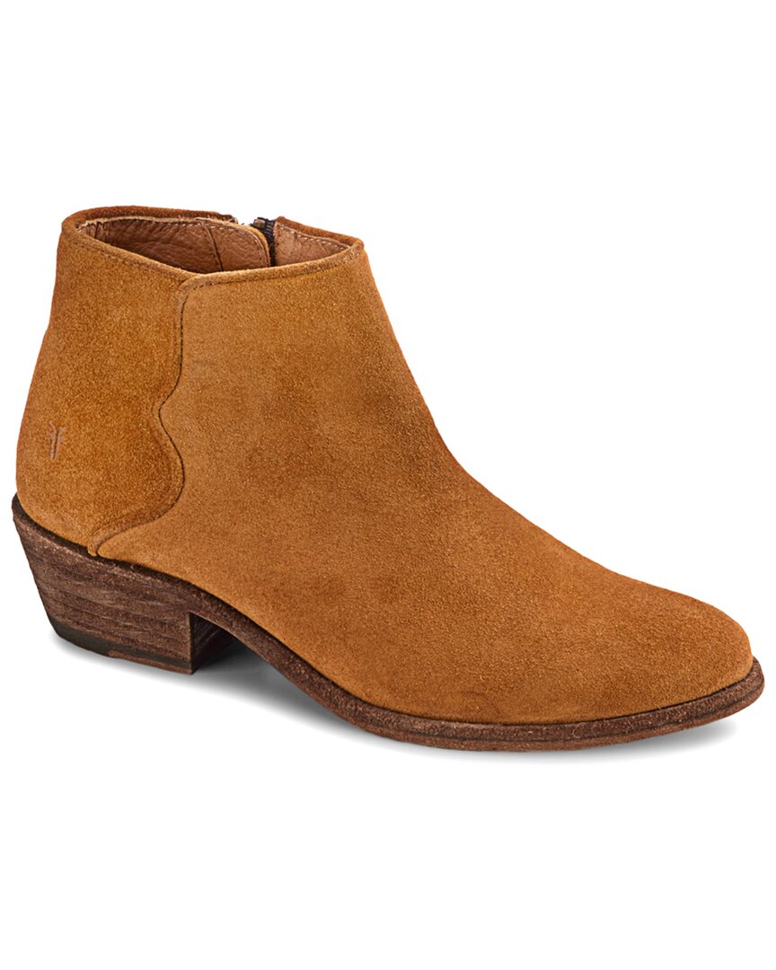 Frye Carson Piping Suede Bootie In Brown