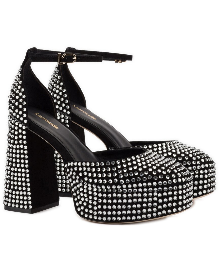 Larroude Larroudé Ari Crystal Suede Pump