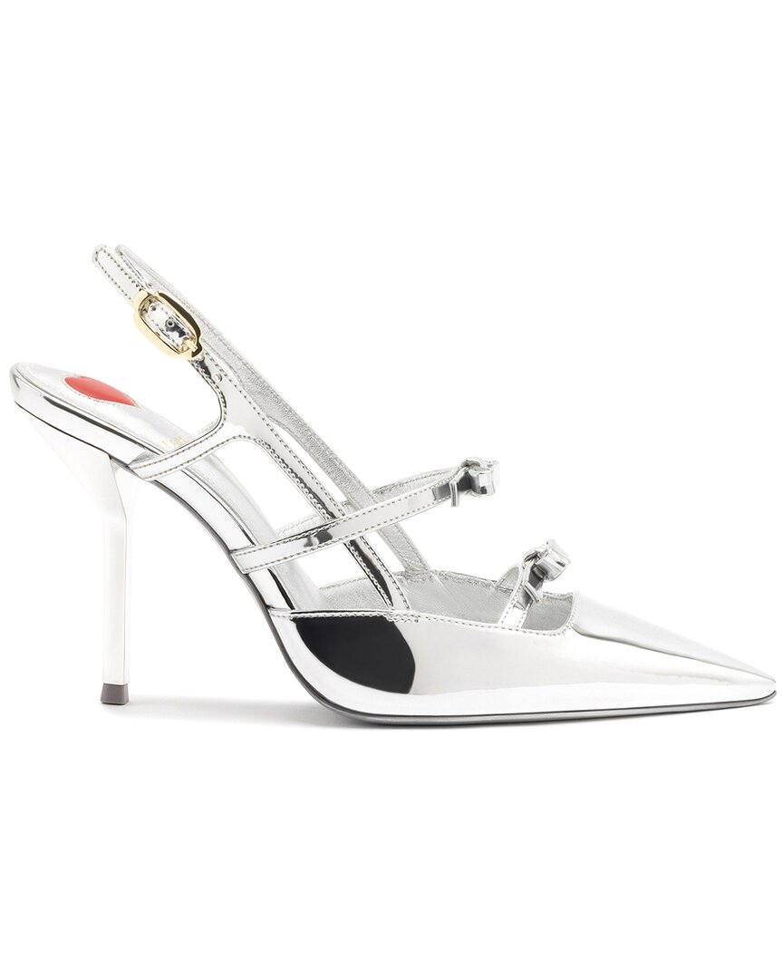 Larroude Brooks Specchio Pump In Silver