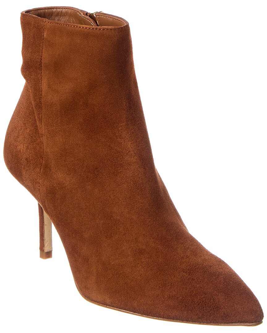 L Agence L'agence Aimee Suede Bootie In Brown