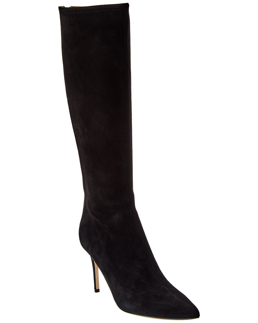 L Agence L'agence Giverny Knee High Suede Boot In Black