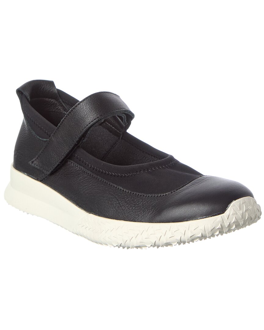 Arche Andaby Leather Flat In Black