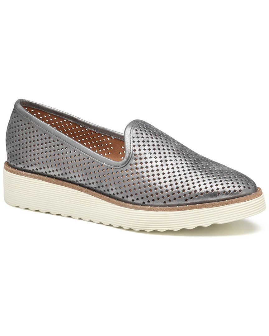 Johnston & Murphy Mitzi Suede Slip On In Silver