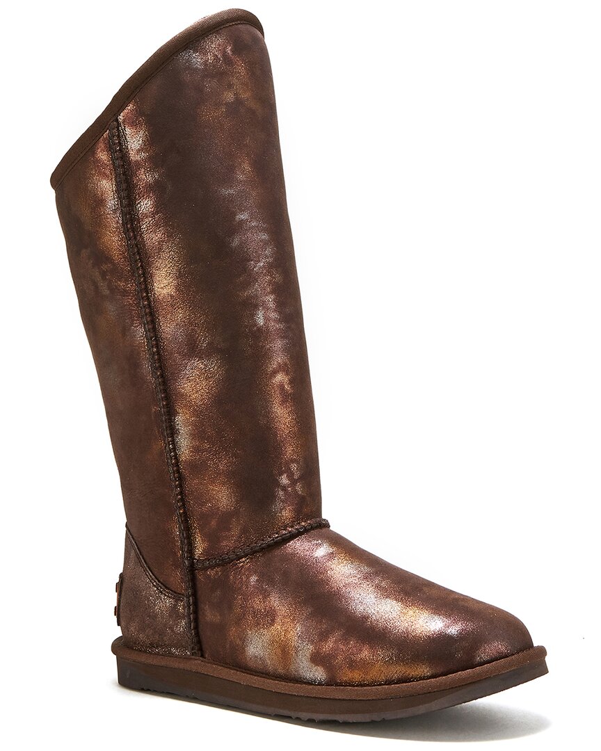 Australia Luxe Collective Cosy Tall Leather Boot In Gold