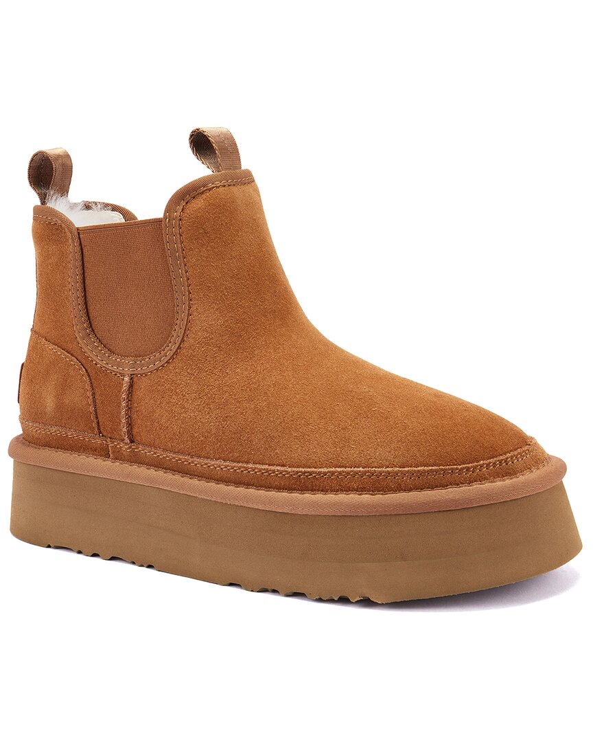 Australia Luxe Collective Emery Platfoam Suede Boot In Chestnut