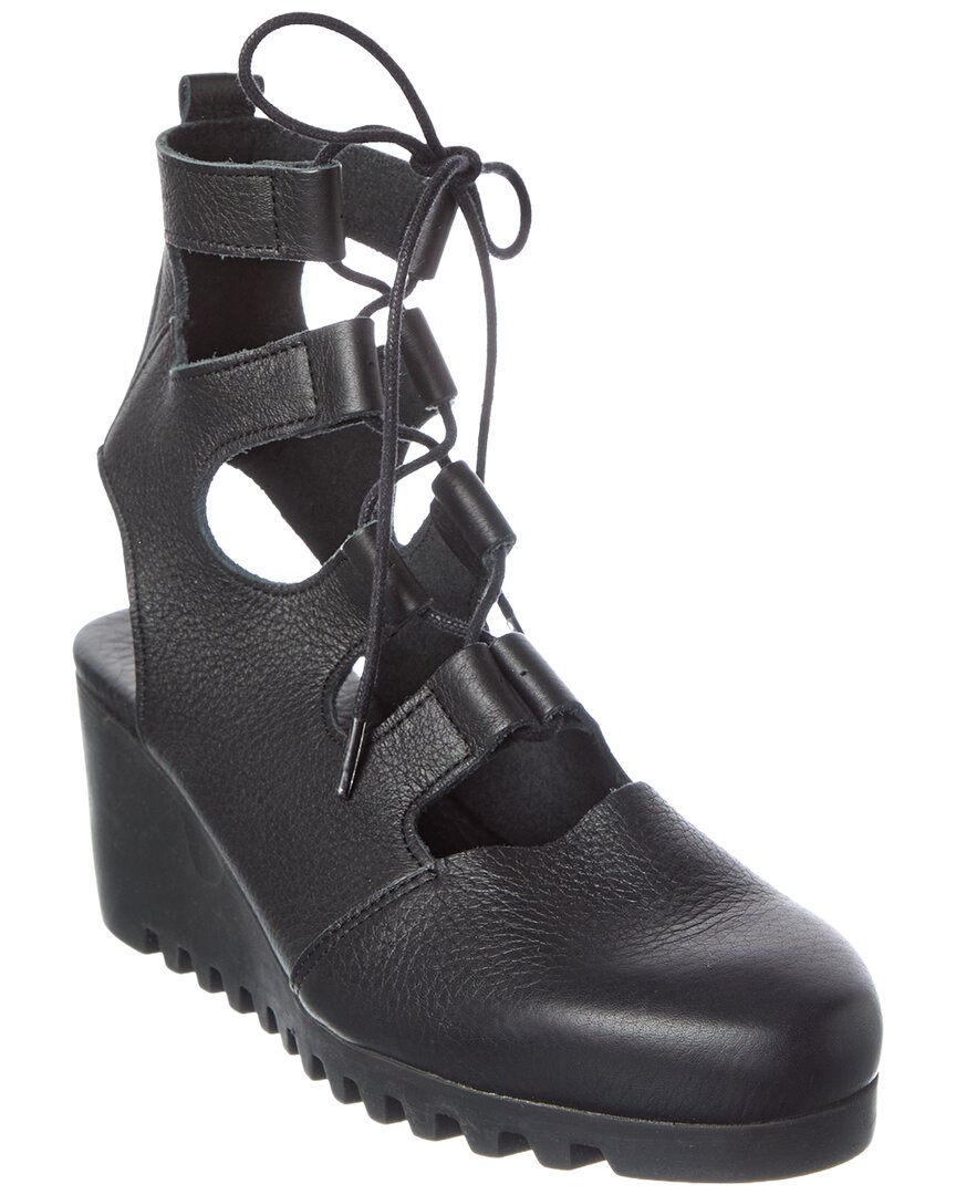 Arche Larily Leather Sandal In Black